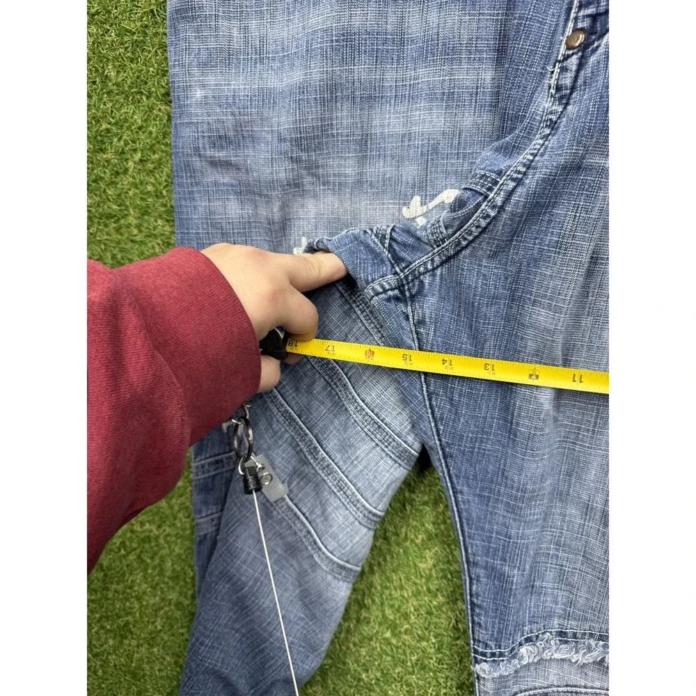 Akdmks Jeans Mens 42 Wide Leg Y2K Blue Fade Transatlantic Task Force RN0109964